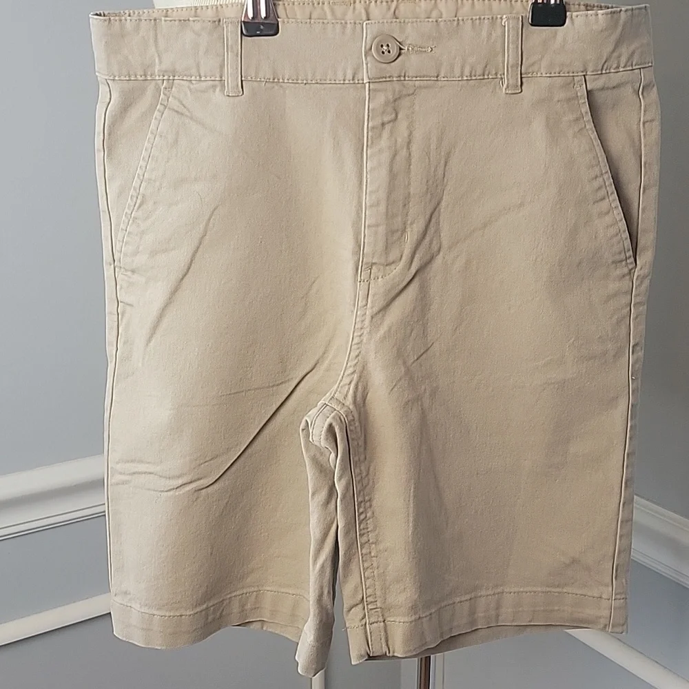 OLD NAVY | GAP Bundle of 3 Boy's Tan Flat Front School‎ Uniform Chino Shorts 14